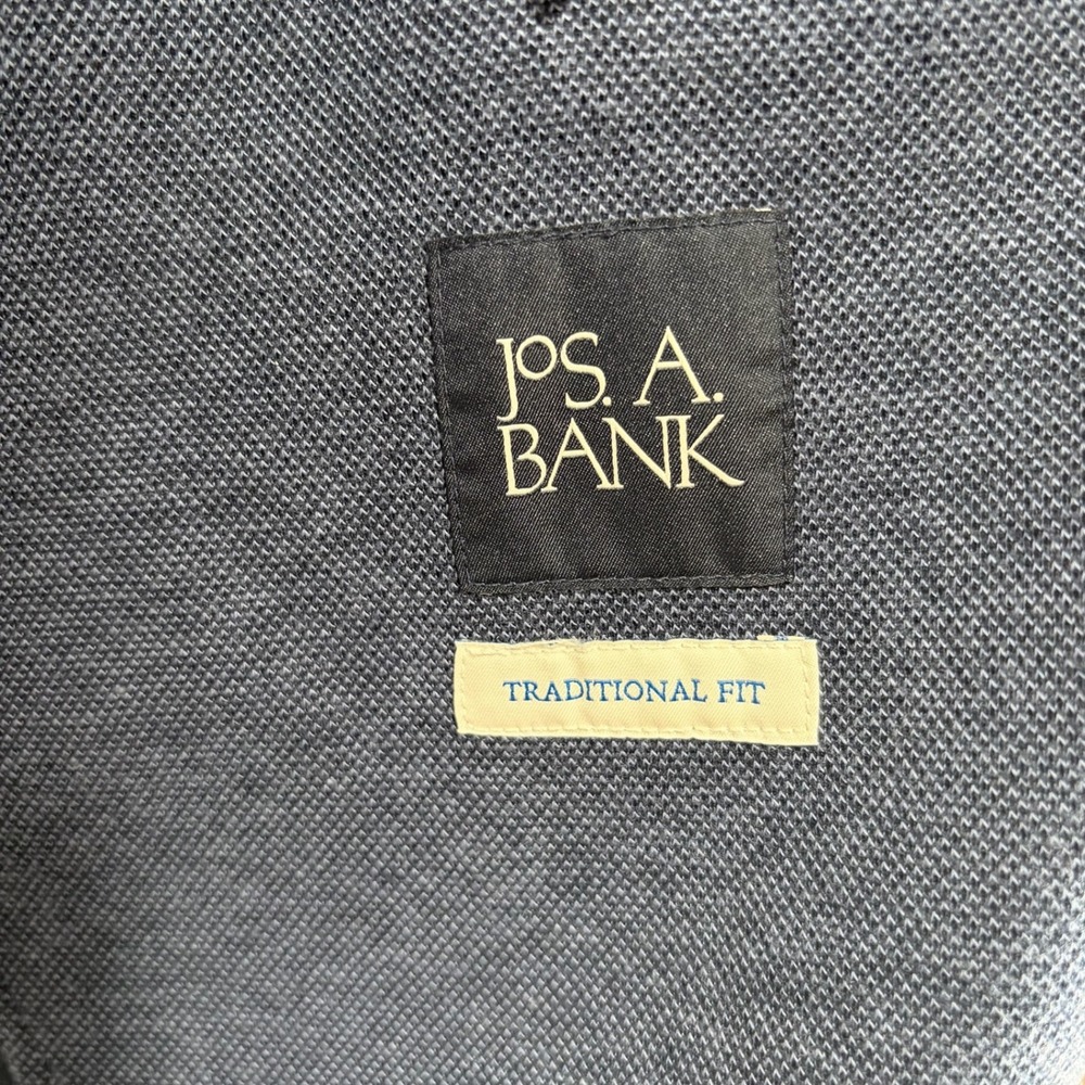 Jos A Bank Unstructured Blazer Sport Coat Men 3XLT Tall Blue Traditional Travel - Picture 3 of 15